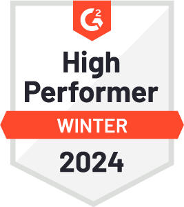 G2 hight performer winter 2024 badge