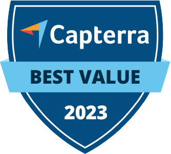 Capterra best value 2023 badge