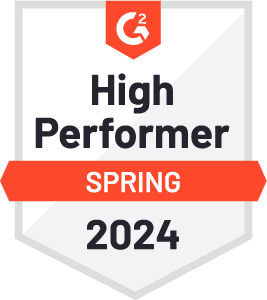 G2 hight performer spring 2024 badge