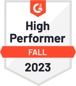 G2 hight performer fall 2023 badge