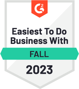 G2 easiest business fall 2023 badge