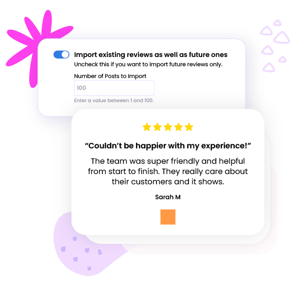 Share Both New and Past Reviews Automatically