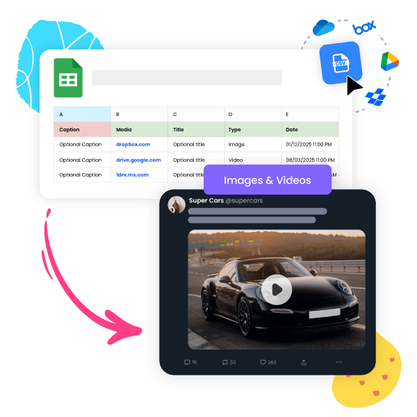 Bulk Schedule Bluesky Images and Videos