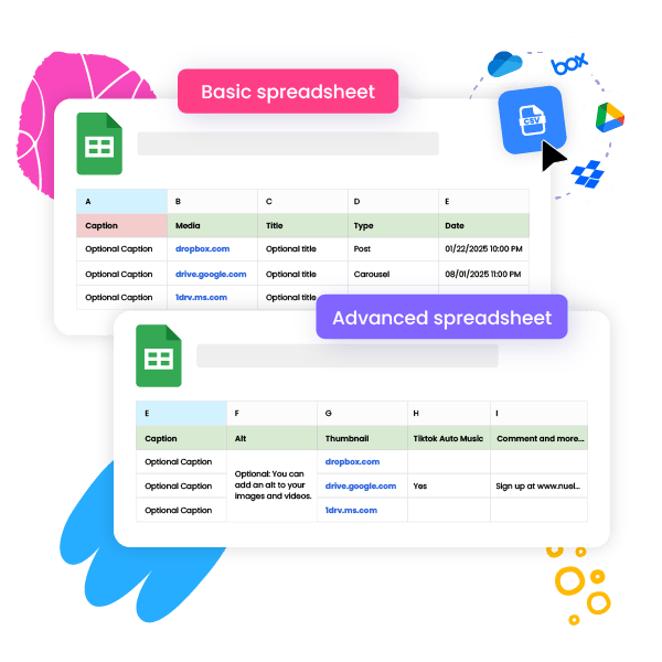 Upload and Schedule in Bulk