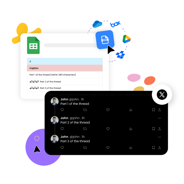 Bulk Schedule Twitter Threads Support