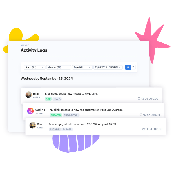Team Activity Logs for Agencies