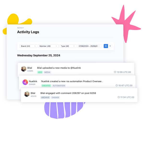 Team Activity Logs for Agencies