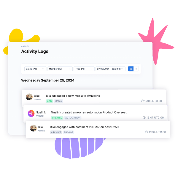 Team Activity Logs for Agencies